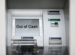 ATM runs out of money due to cash denomination shortfall