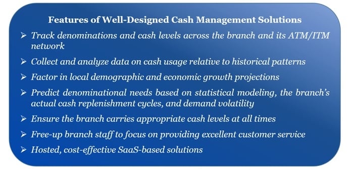 Features of well-designed cash management software systems and solutions